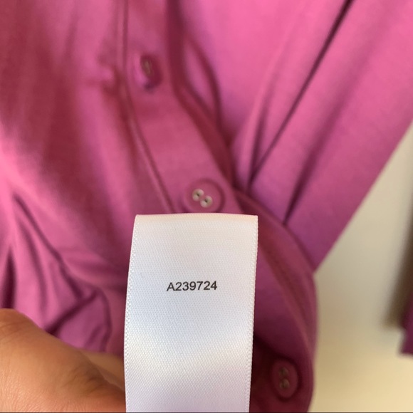 LOGO by Lori Goldstein Knit Cardigan With Chiffon Details Pink Size XS - Picture 5 of 6